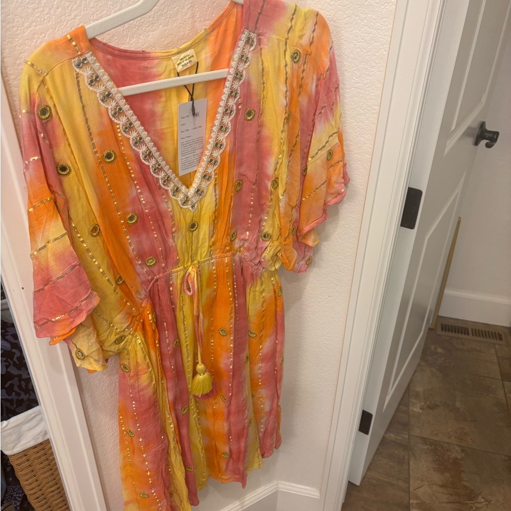 Colorful Embellished Women's Top